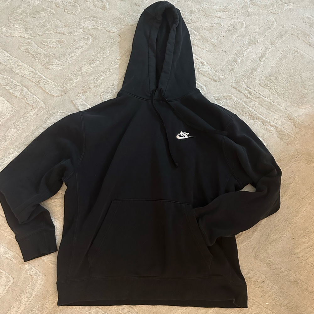 Nike Black Hoodie with White Logo